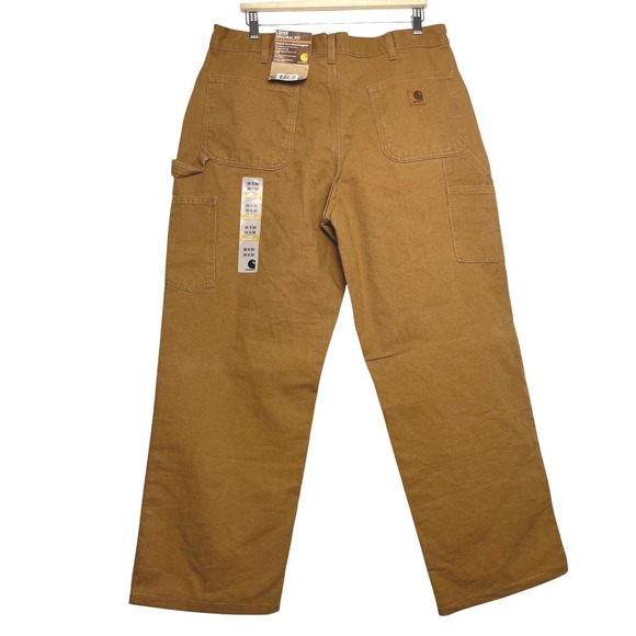 Carhartt B11 BRN Original Dungaree Fit Work Pants Mens 36x30 Brown Cotton New